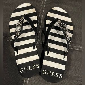 Never worn Guess Wedge Flip Flops